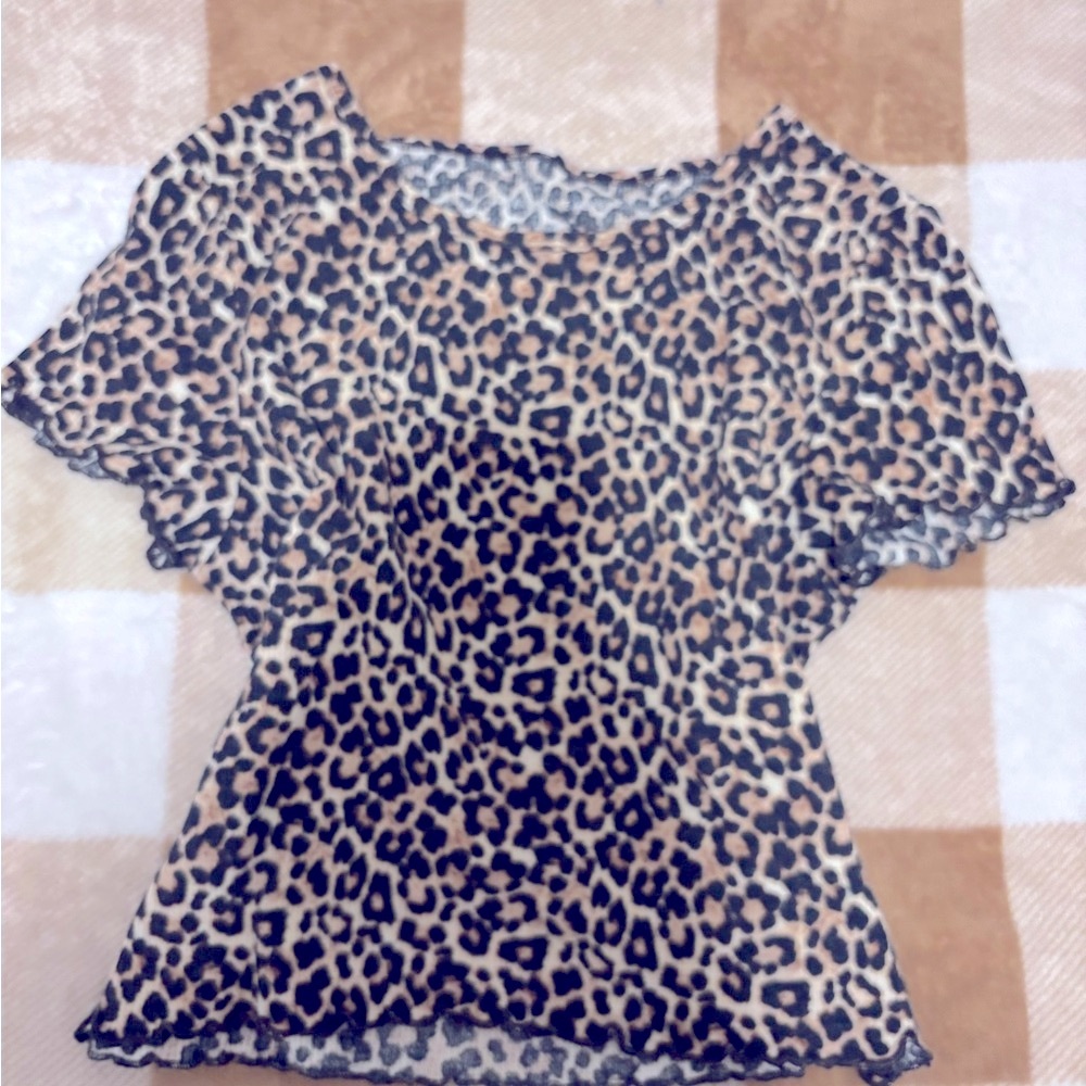 AE leopard print crop top